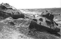 Подбтые Т-34 под Барвенково