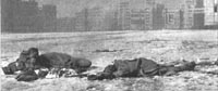 12 марта 1943 г. Погибшие красноармейцы на пл. Дзержинского