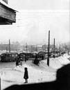 Район Южного вокзала. 16 февраля 1943 г. Немецкая колонна покидает город.