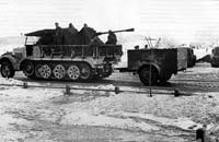 Зенитная установка 37мм Flak36 дивизии "Дас Райх". Р-н Рогани 14 марта 1943 г.