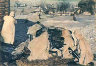 Немецкое противотанковое орудие в засаде. Февраль 1943 г.