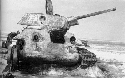 Т-34 подбитая в боях зимы 1943
