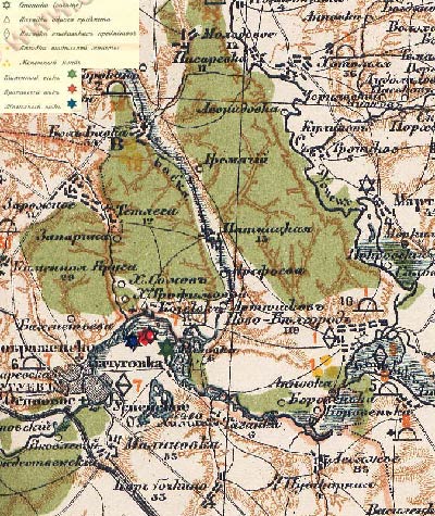 Вырезка из археологической карты Харьковской губернии 1902 г.
